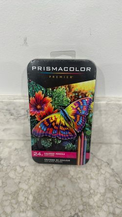 NEW - Prismacolor Premier 24 Colored Pencils - Soft Core Tin Set