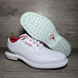 Nike Air Jordan ADG 5 Golf Shoes White Fire Red Men’s Sz 8 FQ6642-101 Brand New