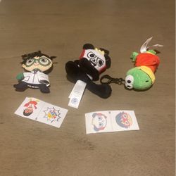 Ryan’s World Clip On Plushies and Tattoes 
