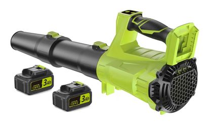 Electric Leaf Blower Cordless with 3.0Ah Battery and Charger, 680CFM 230MPH 20V Handheld Leaf Cleaner for Lawn Care with 2 Speeds, Battery Powered Too
