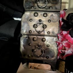 Vintage Pier1 Metal Wire Jewelry Box