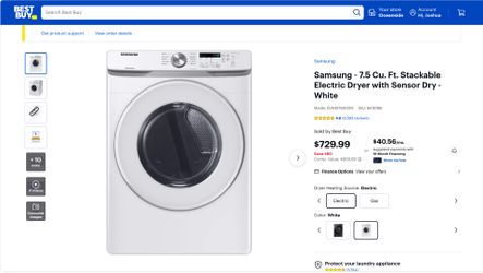 Samsung Stackable Washer & Dryer