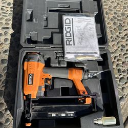 RIGID Straight Finish Nailer In Excellent Condition