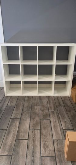 IKEA - White 12-Cube Storage Shelf Unit