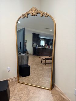 Large Ornate Gold Full Length Floor Mirror
