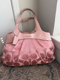pink coach lexi vintage bag