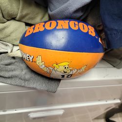 Broncos Flintstones Barney Rubble Plush Football 