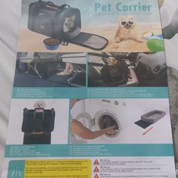 Small Pet Carrier, Black, New