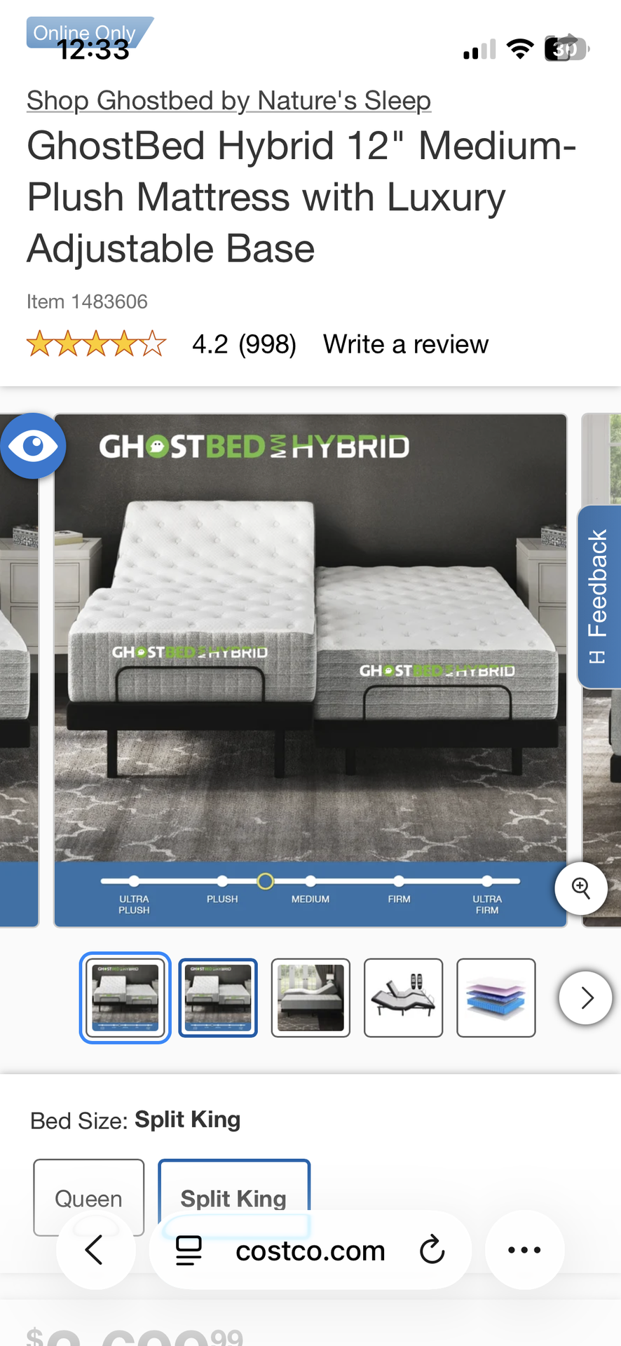 Adjustable King Bed + Matresses