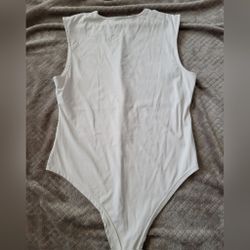 Women's Cream-Colored Bodysuit, Zipper On Back Side,Never Worn, Size XL