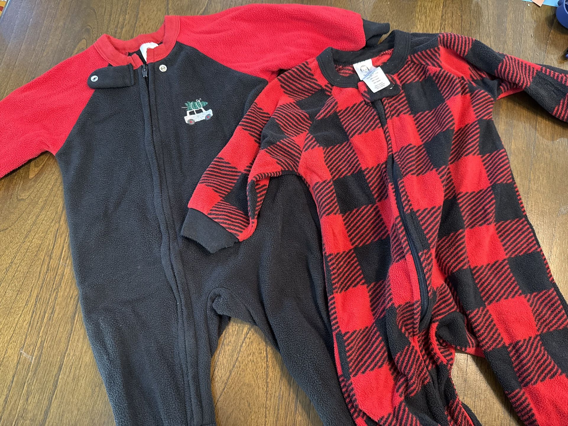 12 Month Fleece Sleepers $3 For Both 