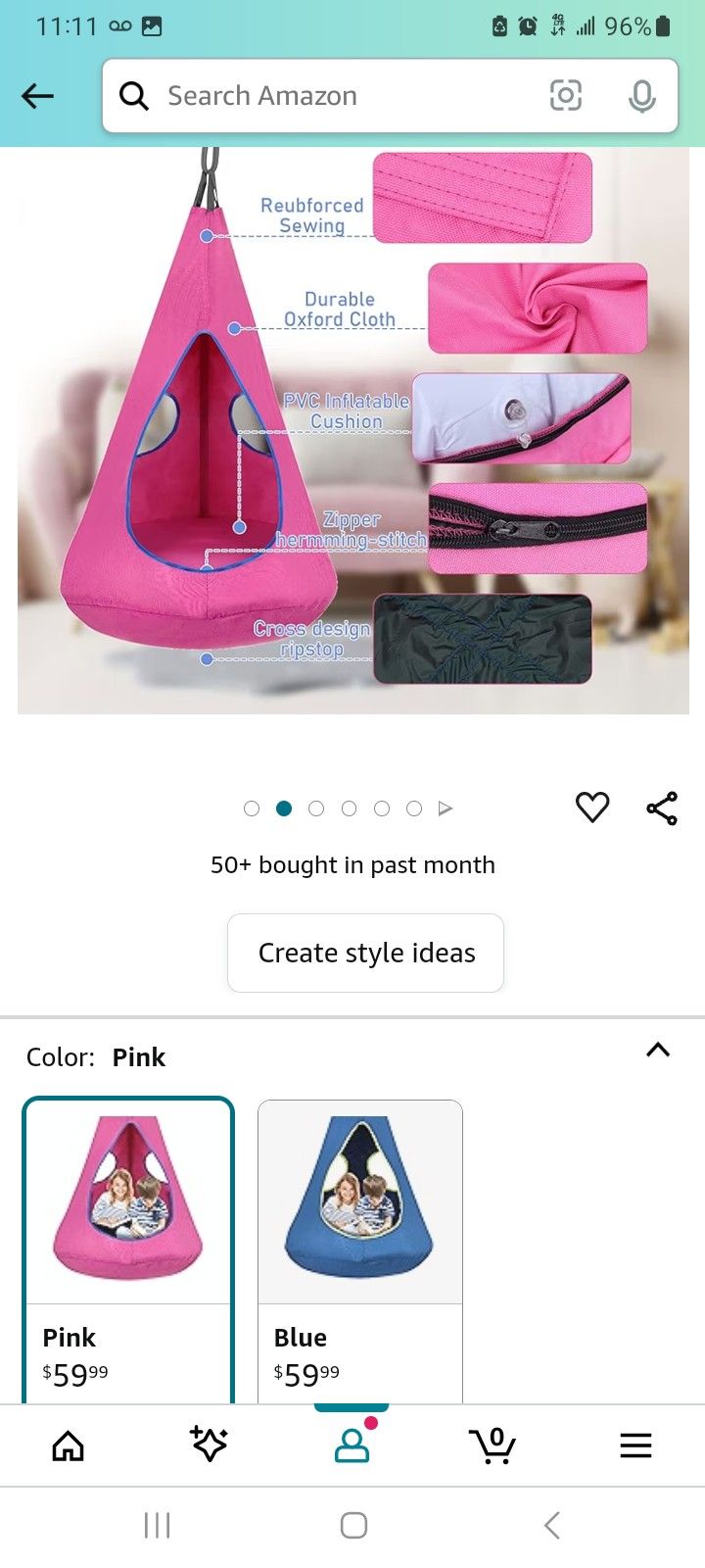 Unopened Pink Swing