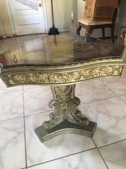 Two Antique wooded hand carved table.