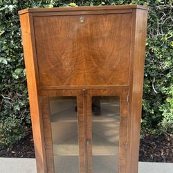 Mid Century Modern Corner Cabinet/Writing Desk