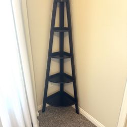 Corner Shelf - Book Shelf - Wood 6 Ft