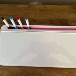 Com Zone Glass Desktop White Board Pad