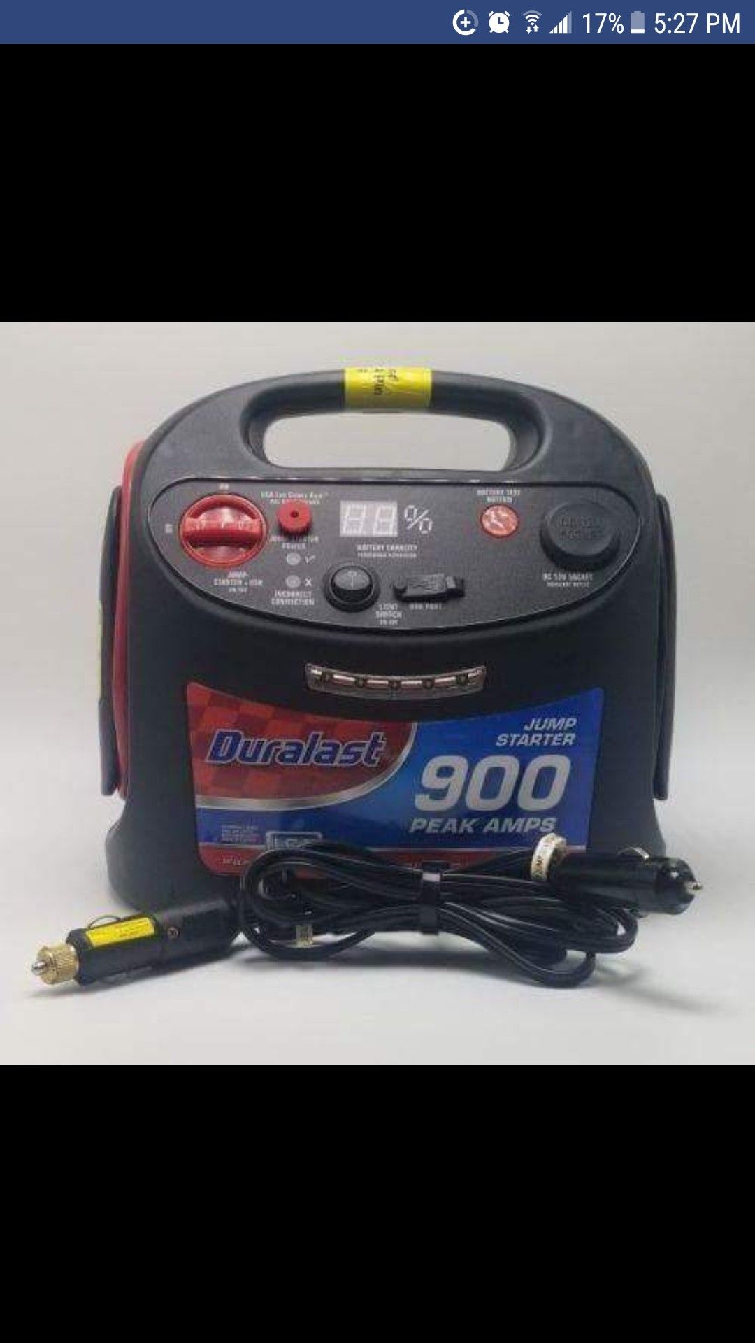DURALAST 900 PEAK AMP CAR JUMP STARTER BPDL900 for Sale in Warrington, PA OfferUp