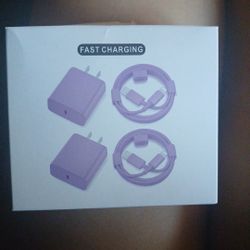 2 IPhone Chargers With Blocks