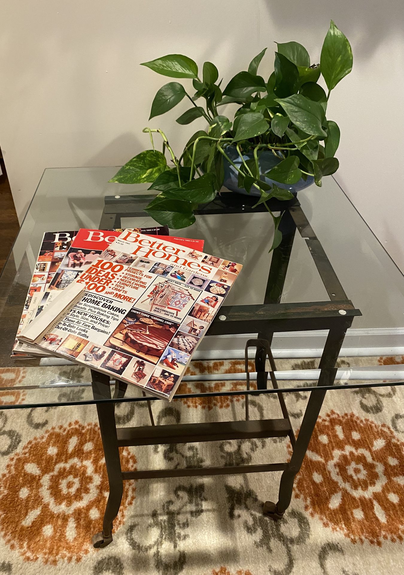Side Table With Glass Top