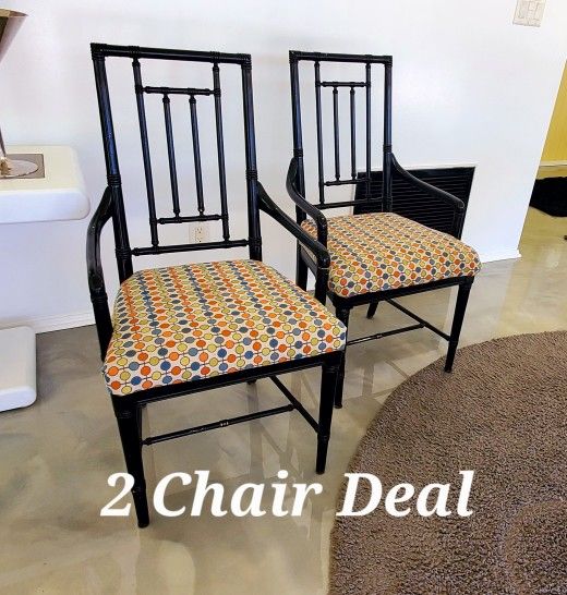 2 Chairs Nice Detail Wood Construction