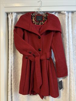 Red poly/Wool Steve Madden coat