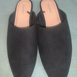 WOMENS SIZE 9 OLD NAVY BLACK SLIP ON DRESS SHOES 