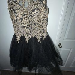 Black & Gold Party/Dama Dress 