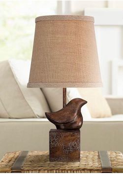 Carved Bird Accent Lamp