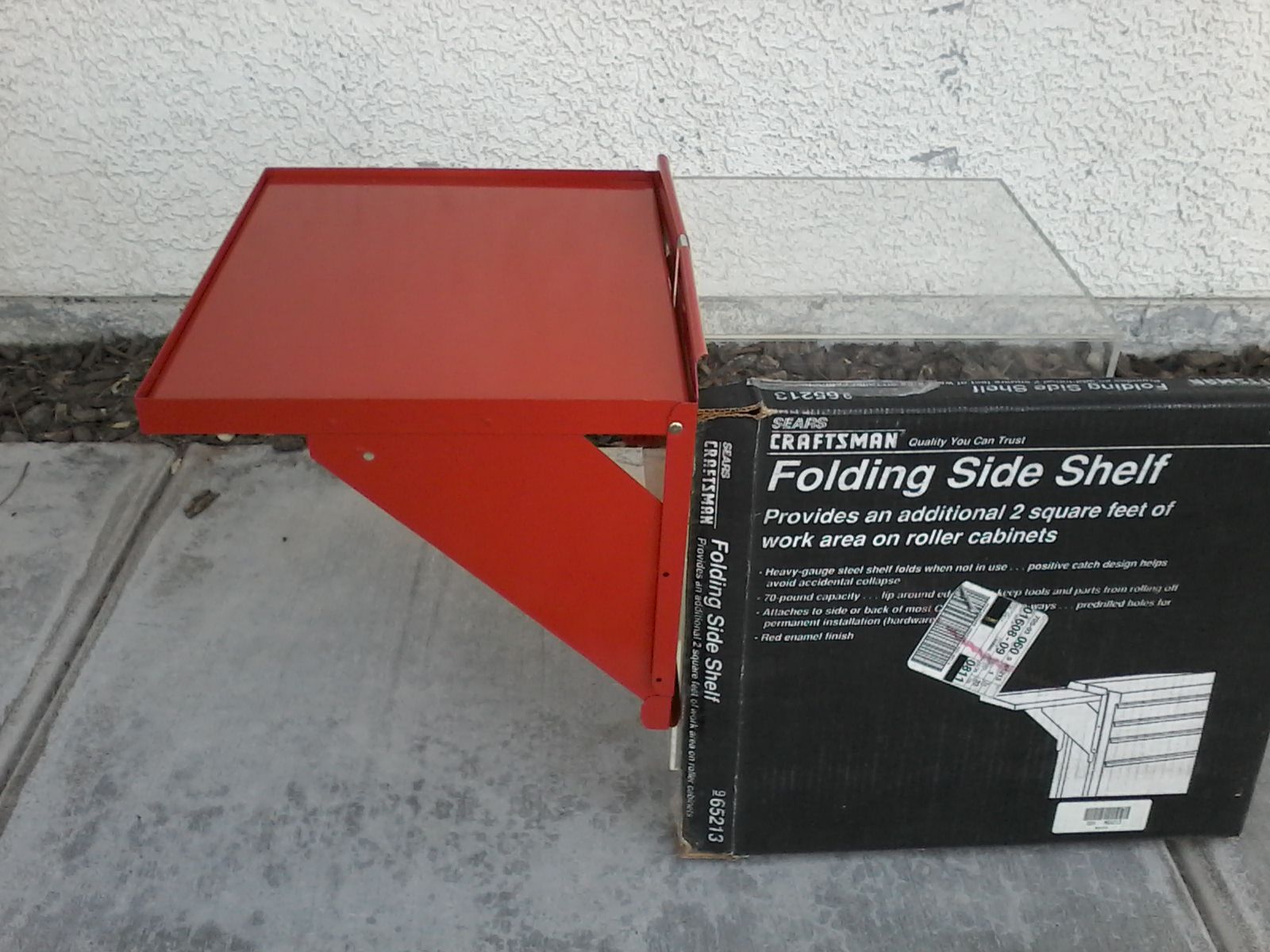 SEARS CRAFTSMAN TOOL BOX FOLDING SIDE SHELF