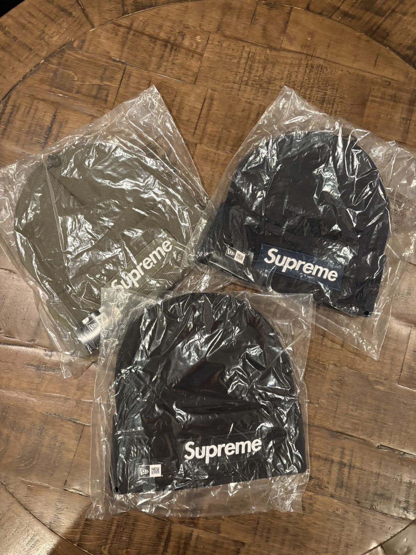 Supreme FW25’ week 15 New Era Box Logo Beanie Realtreecamo, Blue, Black, Green