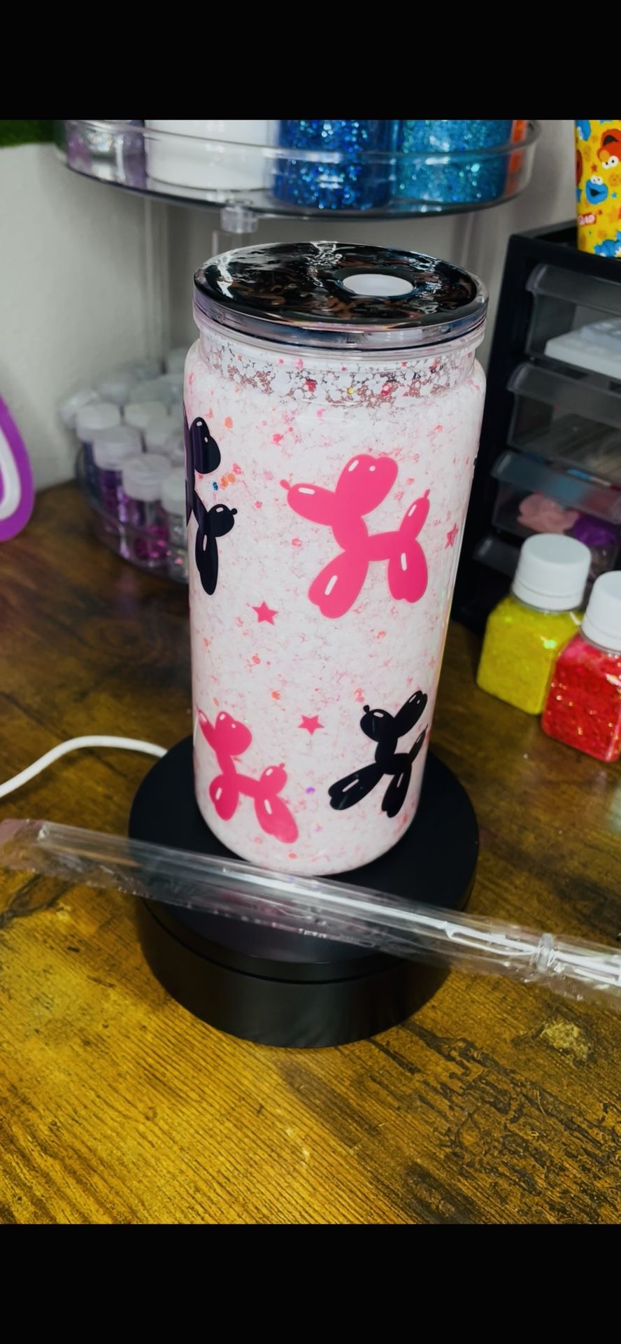 20oz Custom Snowglobe tumbler