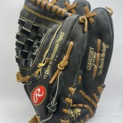 Rawlings GSO Baseball Glove 12.5" GSO125BT Basket Web RHT Black Great Shape