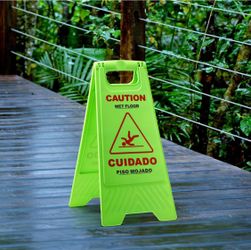 5 Pcs Caution Wet Floor Sign 24” H