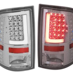 Dodge Ram 09-17 Chrome Clear 3D L-Style Taillights  Luces traseras 3D estilo L cromadas y transparentes para Dodge Ram 09-17