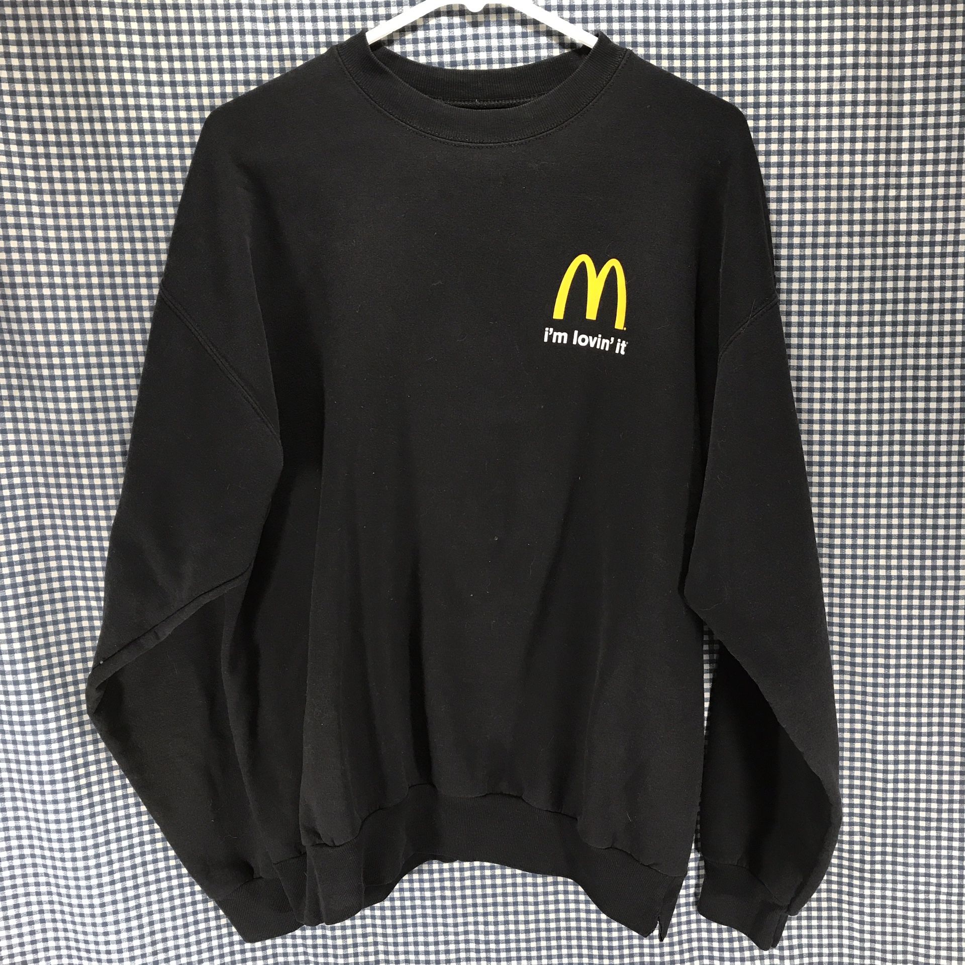 Hanes Black McDonald’s Crew Member’s Sweatshirt Men’s Size Large