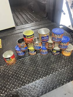 Assortment Of Vintage Peanut Cans