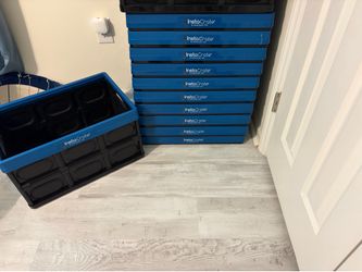 InstaCrate Collapsible Storage Crates – Set of 12