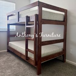 Twin Bunk Bed With Mattresses 