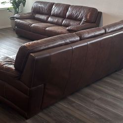 Brown Leather Couches