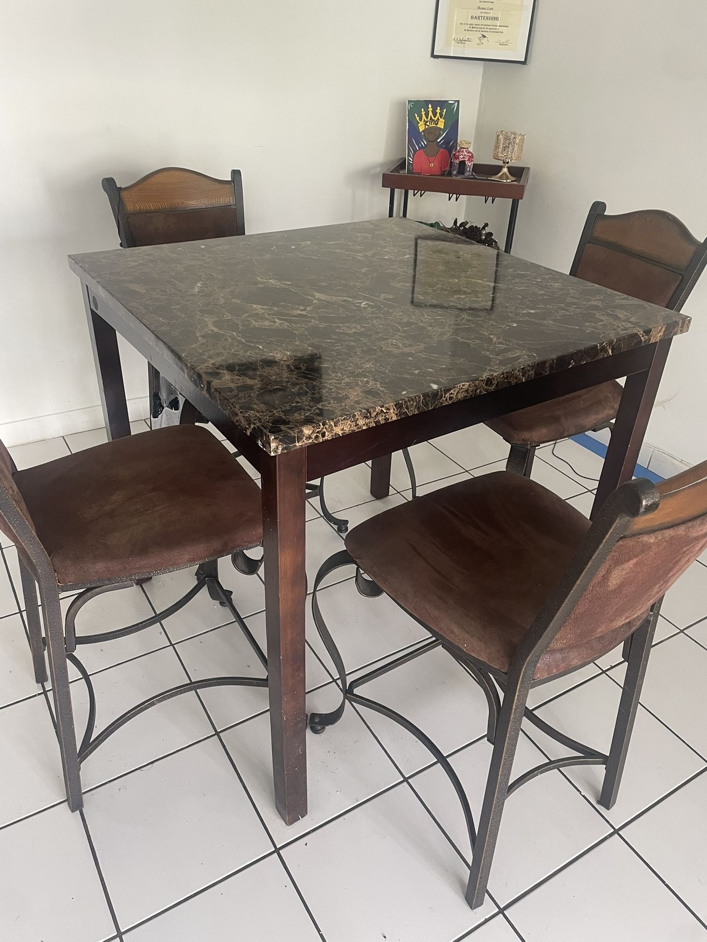 Brown High table