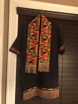 Handmade African Shirt w/Fringes