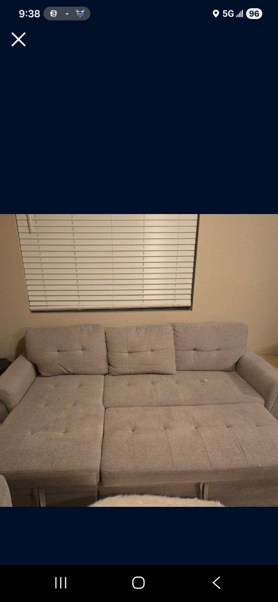 Sofa Sleeper With Storage  Like New 