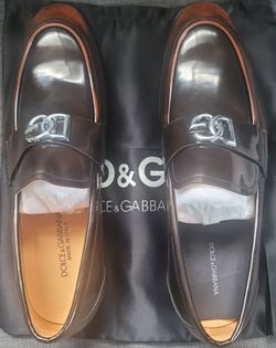 Dolce &Gabbana brown/black leather Loafer Shoes