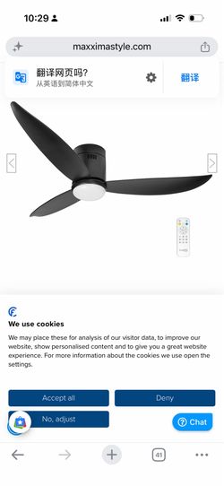 52 in. Black Ceiling Fan with LED Light, 1600 Lumens, 3 Blades, Remote Control, 6 Speed 3 CCT 3000K-5000K, Dimmable