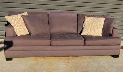 Living Spaces Gray Fabric Sofa