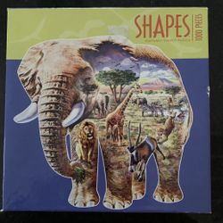 Shapes Saharan Africa Elephant Shaped 1000 Piece Ceaco Puzzle Adrian Chesterman