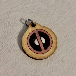 Deadpool Wooden Pendant