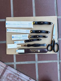 CUTCO 6-Pc Cutlery Set New Classic Black Petite Chef Carver Spatula Shears 77