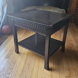 Vintage Coffee End Table Oriental Wood