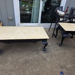 Faux Marble Top Table